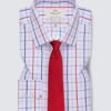 H & C Men Navy & Red Check Shirt