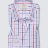 H & C Men Navy & Red Check Shirt