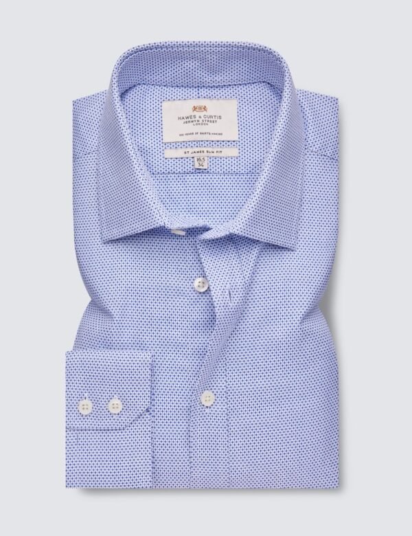 Hawes and Curtis Men James Navy & White Check Shirt