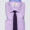 Hawes & Curtis Men Slim Pow Lilac White Shirt