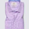 Hawes & Curtis Men Slim Pow Lilac White Shirt