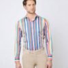 Hawes & Curtis Men York Green & Orange Shirt