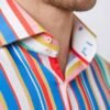 Hawes & Curtis Men York Green & Orange Shirt