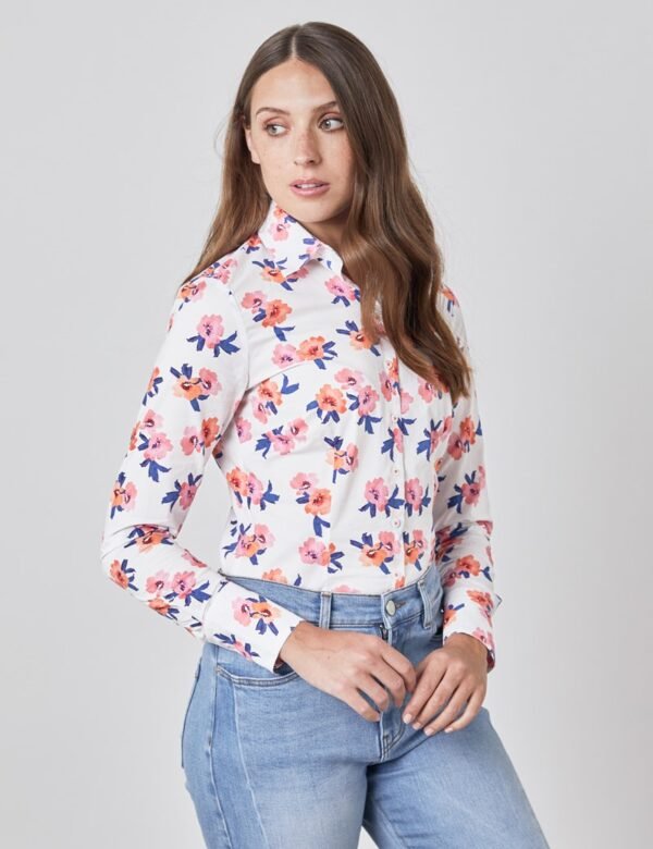 Hawes and Curtis Women Candy Flowers Shirt
