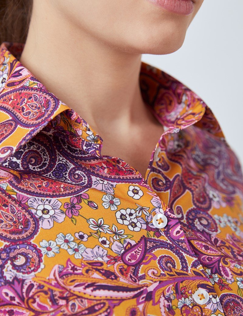 Hawes and Curtis Women SC Flower Paisley Shirt
