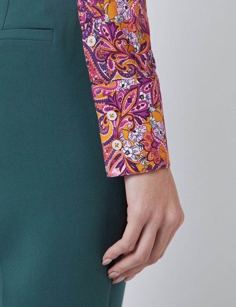 Hawes and Curtis Women SC Flower Paisley Shirt