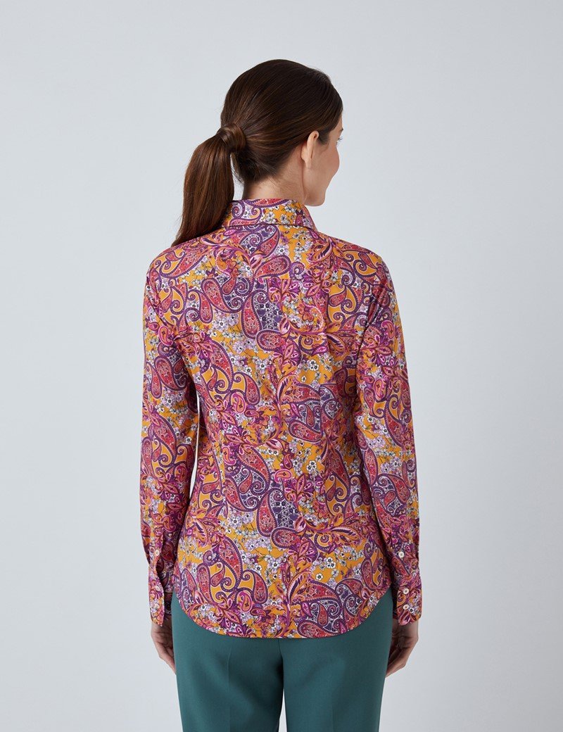 Hawes and Curtis Women SC Flower Paisley Shirt