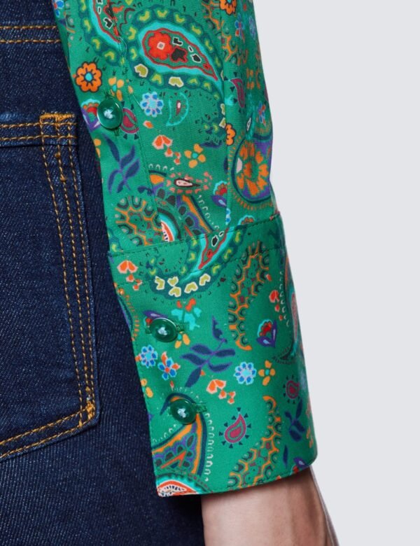 Hawes and Curtis Women Bright Multi Paisley Shirt