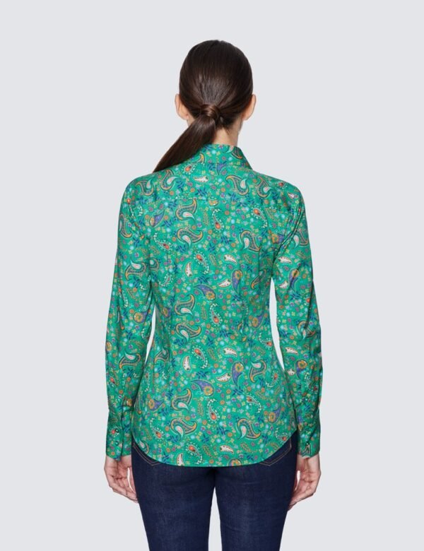 Hawes and Curtis Women Bright Multi Paisley Shirt