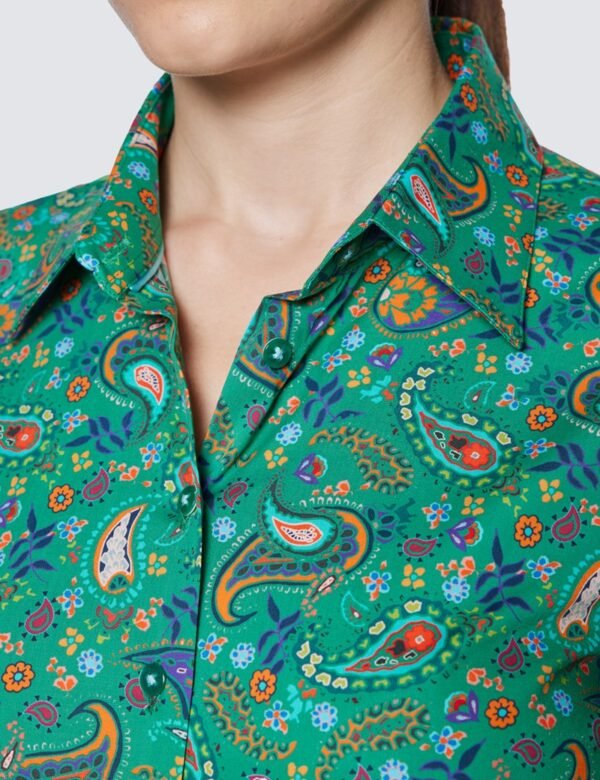 Hawes and Curtis Women Bright Multi Paisley Shirt