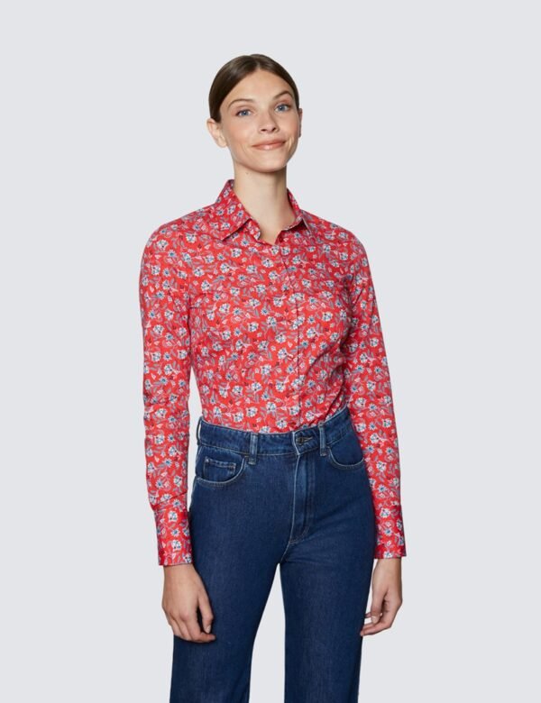 Hawes and Curtis Women Leafy Folks Shirt