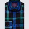 Hawes & Curtis York Black & Green Shirt