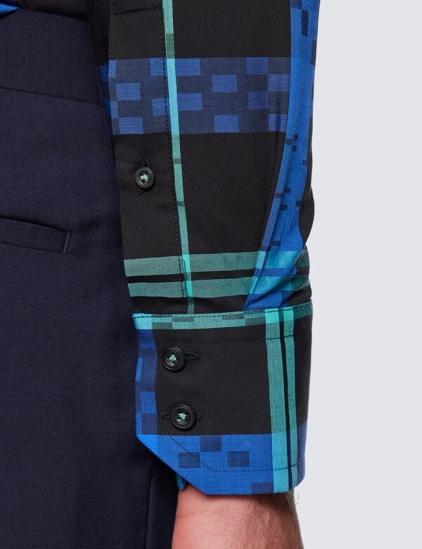 Hawes & Curtis York Black & Green Shirt