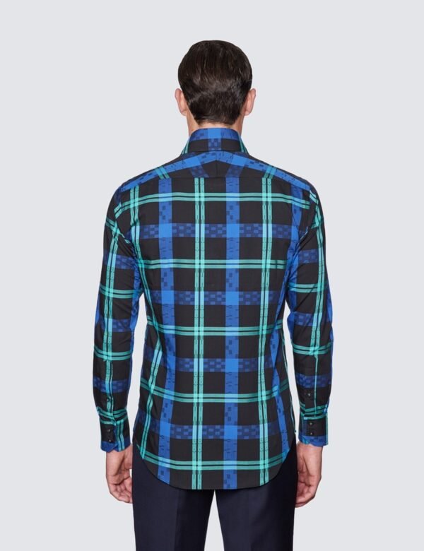 Hawes & Curtis York Black & Green Shirt