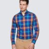 Hawes & Curtis York Navy & Orange Shirt
