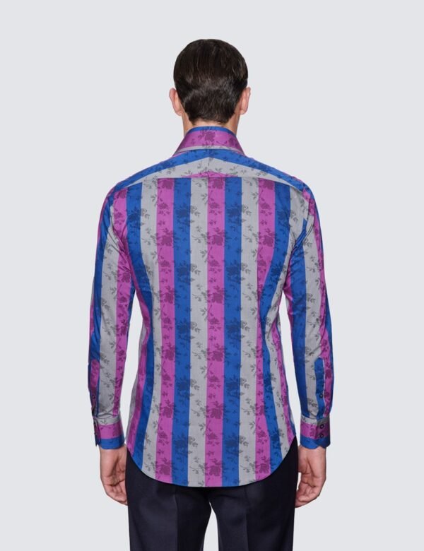 Hawes & Curtis York Blue & Purple Shirt