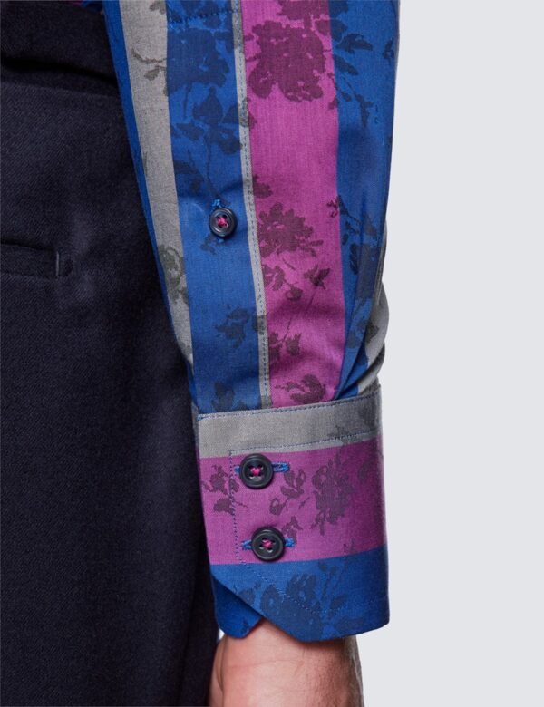 Hawes & Curtis York Blue & Purple Shirt