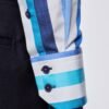 Hawes & Curtis Men York White & Blue Stripe Shirt