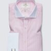 Hawes and Curtis Men PinkWhite Stripe Shirt