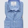 Hawes and Curtis Men Green & Blue Block Shirt