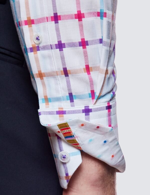 Hawes & Curtis York White & Pink Shirt