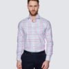 Hawes & Curtis York White & Pink Shirt