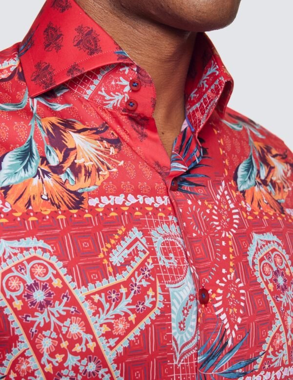 Hawes & Curtis Men York Eric Paisley Patchwork Shirt