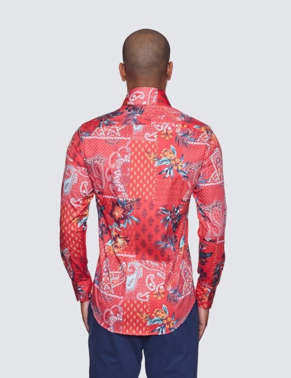 Hawes & Curtis Men York Eric Paisley Patchwork Shirt