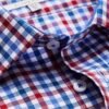 Hawes and Curtis Men Red & Navy  Block Check Shirt