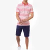 U.S.POLO RED STRIPE PIQUE POLO SHIRT