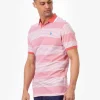 U.S.POLO RED STRIPE PIQUE POLO SHIRT