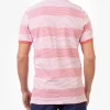 U.S.POLO RED STRIPE PIQUE POLO SHIRT