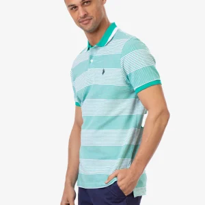 U.S.POLO STRIPE PIQUE POLO SHIRT