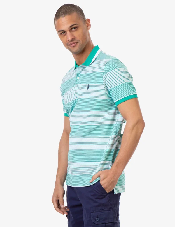 U.S.POLO STRIPE PIQUE POLO SHIRT