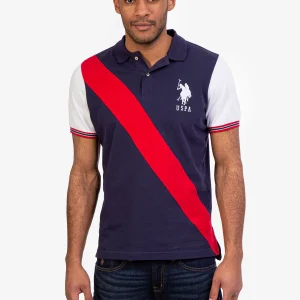 U.S. POLO DIAGONAL COLORBLOCK POLO SHIRT