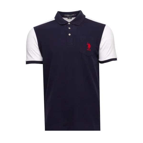 U.S. POLO COLORBLOCK PIQUE POLO SHIRT WITH POCKET