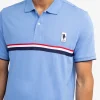 PIECED SIGNATURE STRIPE PIQUE POLO SHIRT