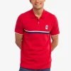 PIECED SIGNATURE STRIPE PIQUE POLO SHIRT