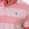 U.S.POLO RED STRIPE PIQUE POLO SHIRT
