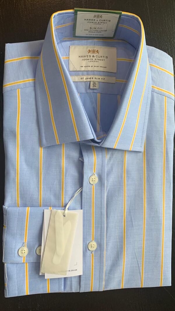 Hawes and Curtis Men Slim Multi Stripe Shirt