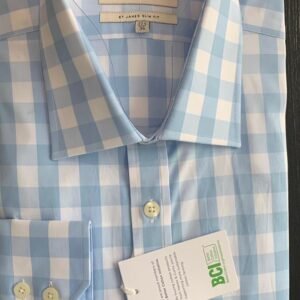 Hawes and Curtis Men Blue & white Block Shirt