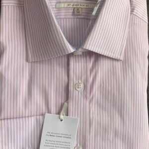 Hawes and Curtis Men Tiny pink Stripe Shirt