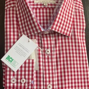 Hawes and Curtis Men white & Red Check Shirt
