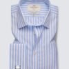 Hawes and Curtis Men Slim Blue Stripe Shirt