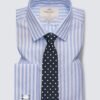 Hawes and Curtis Men Slim Blue Stripe Shirt