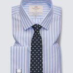 Hawes and Curtis Men Slim Guarded Stripe Shirt