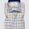 Hawes and Curtis Men Sc Yellow & Blue Check Shirt