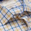 Hawes and Curtis Men Sc Yellow & Blue Check Shirt