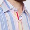 Hawes & Curtis Men York Blue & Yellow Stripe Shirt