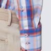 Hawes & Curtis Men York Blue & Orange Shirt